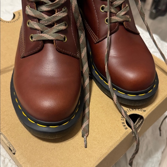 Dr. Martens Brown Leather Clemency Boots 10 - Picture 2 of 12